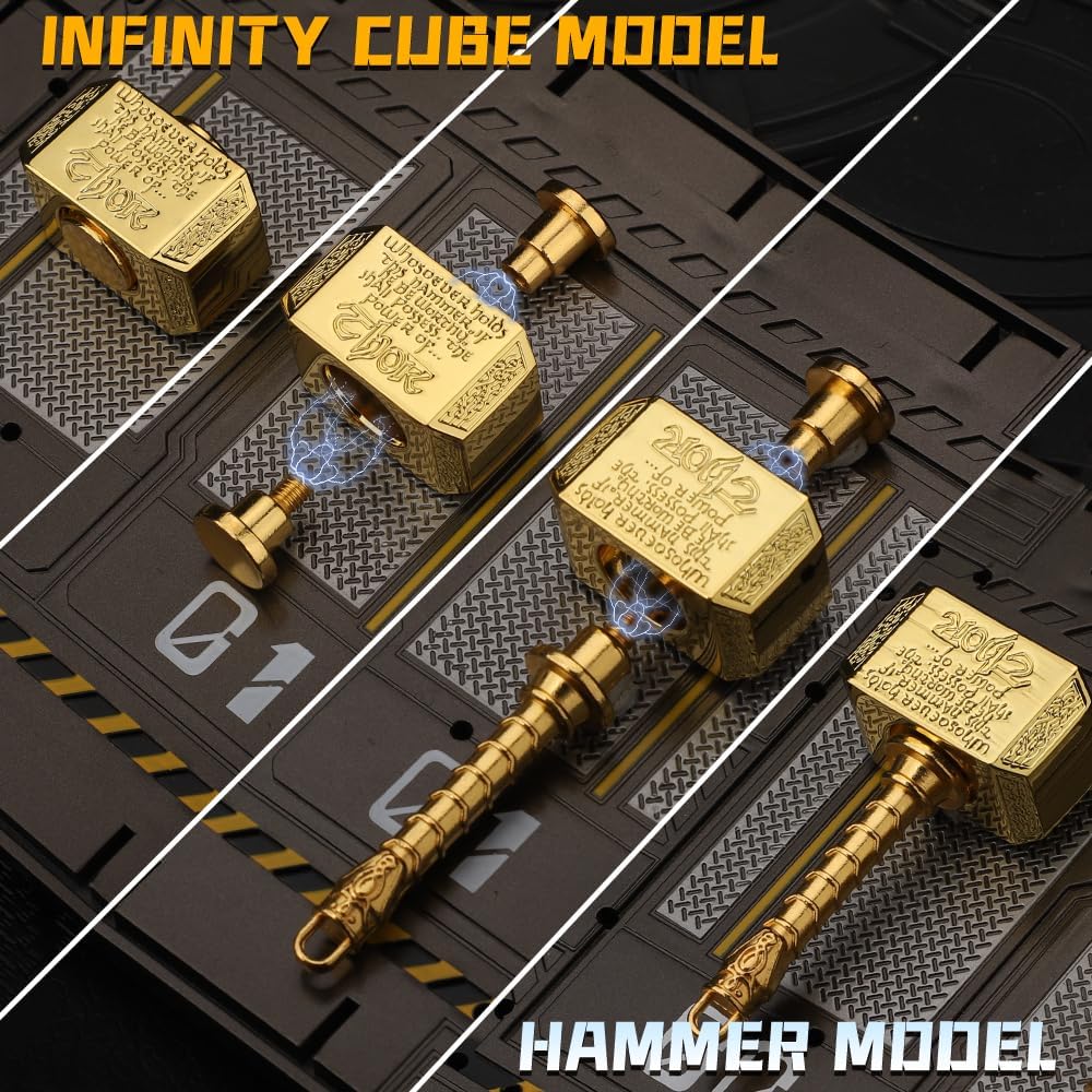 Cool Hammer Fidget Spinners Toy Metal For Kids Adults, Brass Hand Finger Spinner Gift for Boys Age