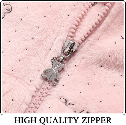 Toddler Fleece Jacket Baby Winter Coat Newborn Girl Hoodie Infant Boy Clothes 3T