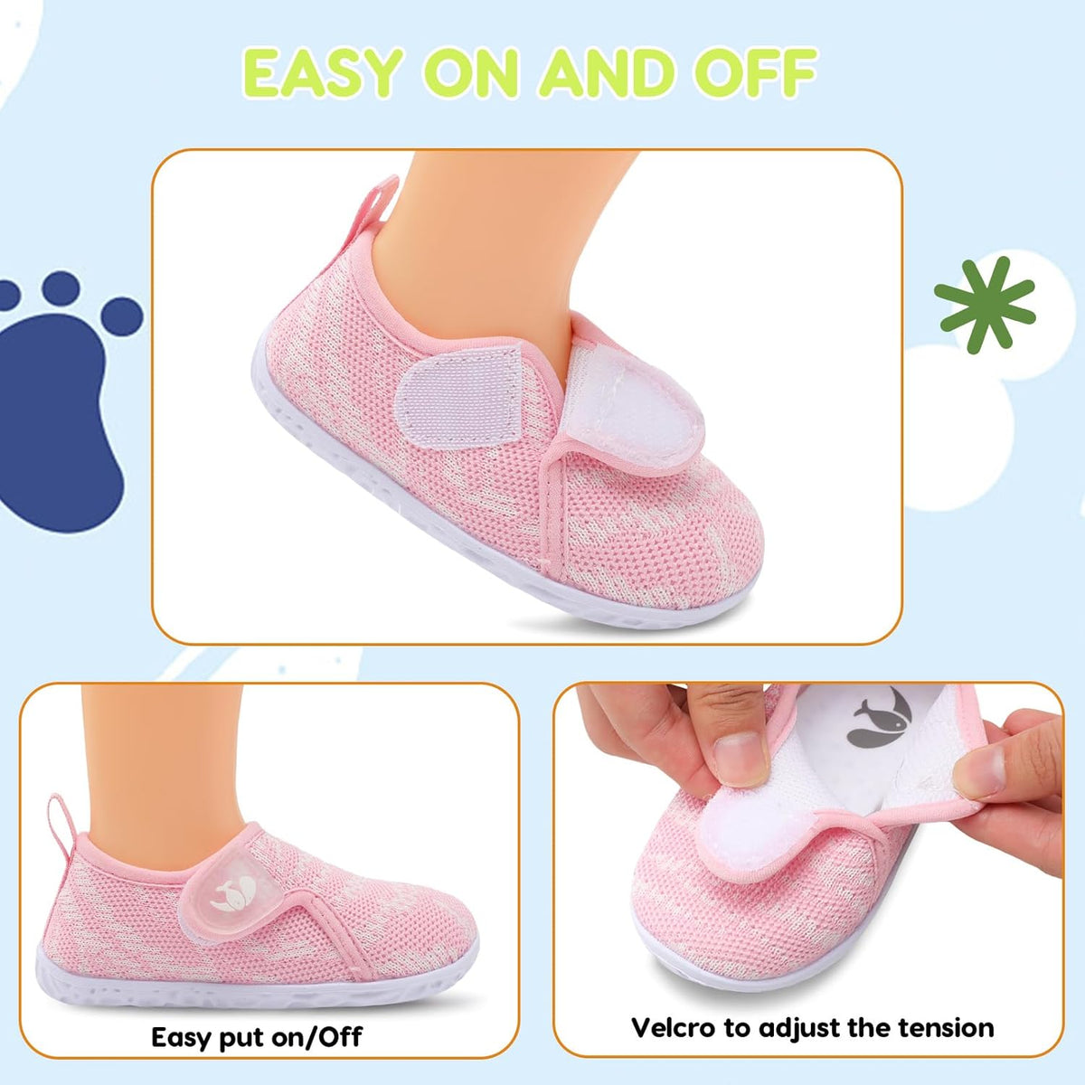 FEETCITY Baby Boys Girls First Walking Shoes Infant Sneakers Crib Shoes Breathable Lightweight Slip