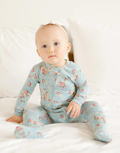 VAENAIT BABY Infant Toddler Boys Girls Footed One-Piece Sleep and Play Premium Modal Pajamas 1-2