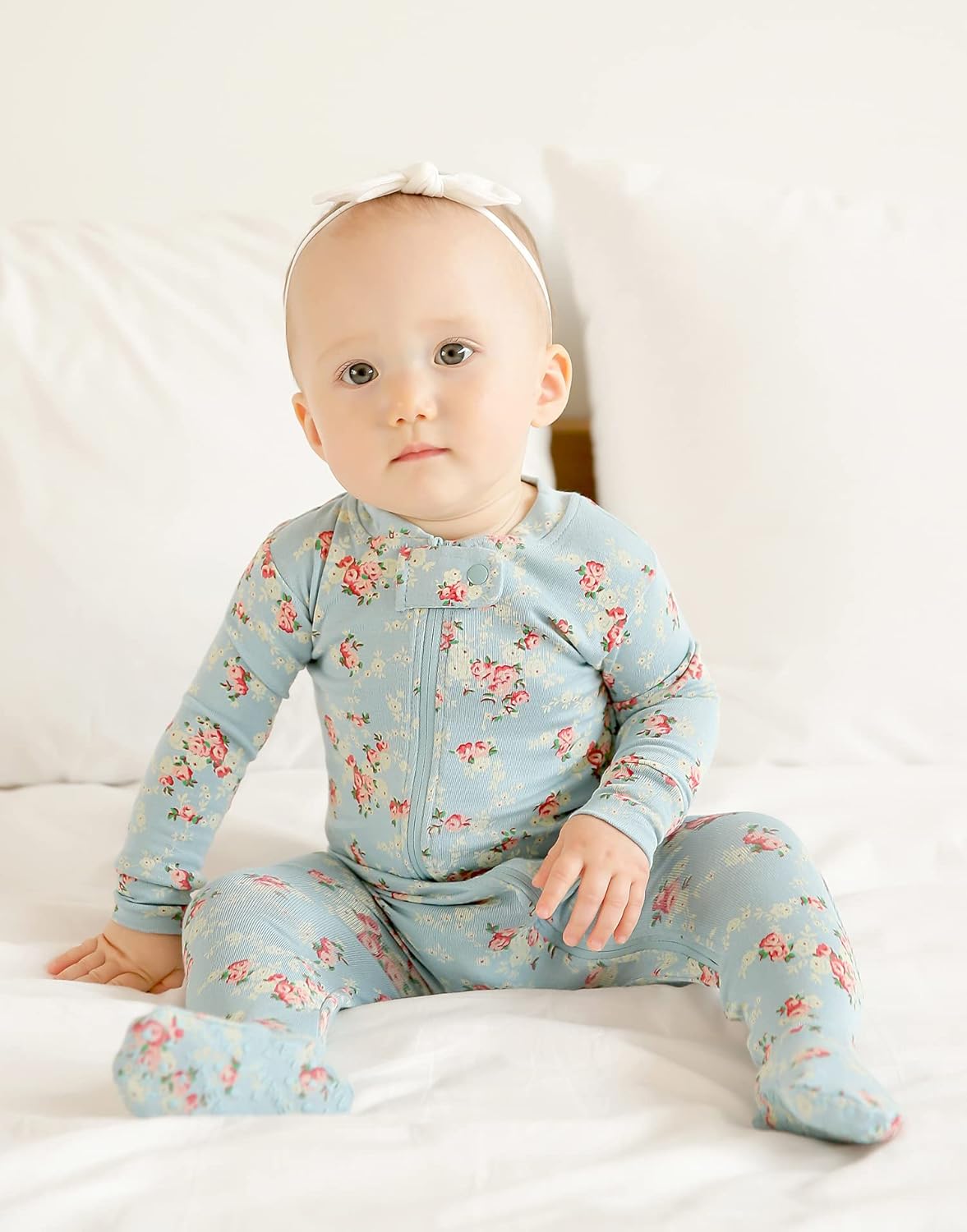 VAENAIT BABY Infant Toddler Boys Girls Footed One-Piece Sleep and Play Premium Modal Pajamas 1-2