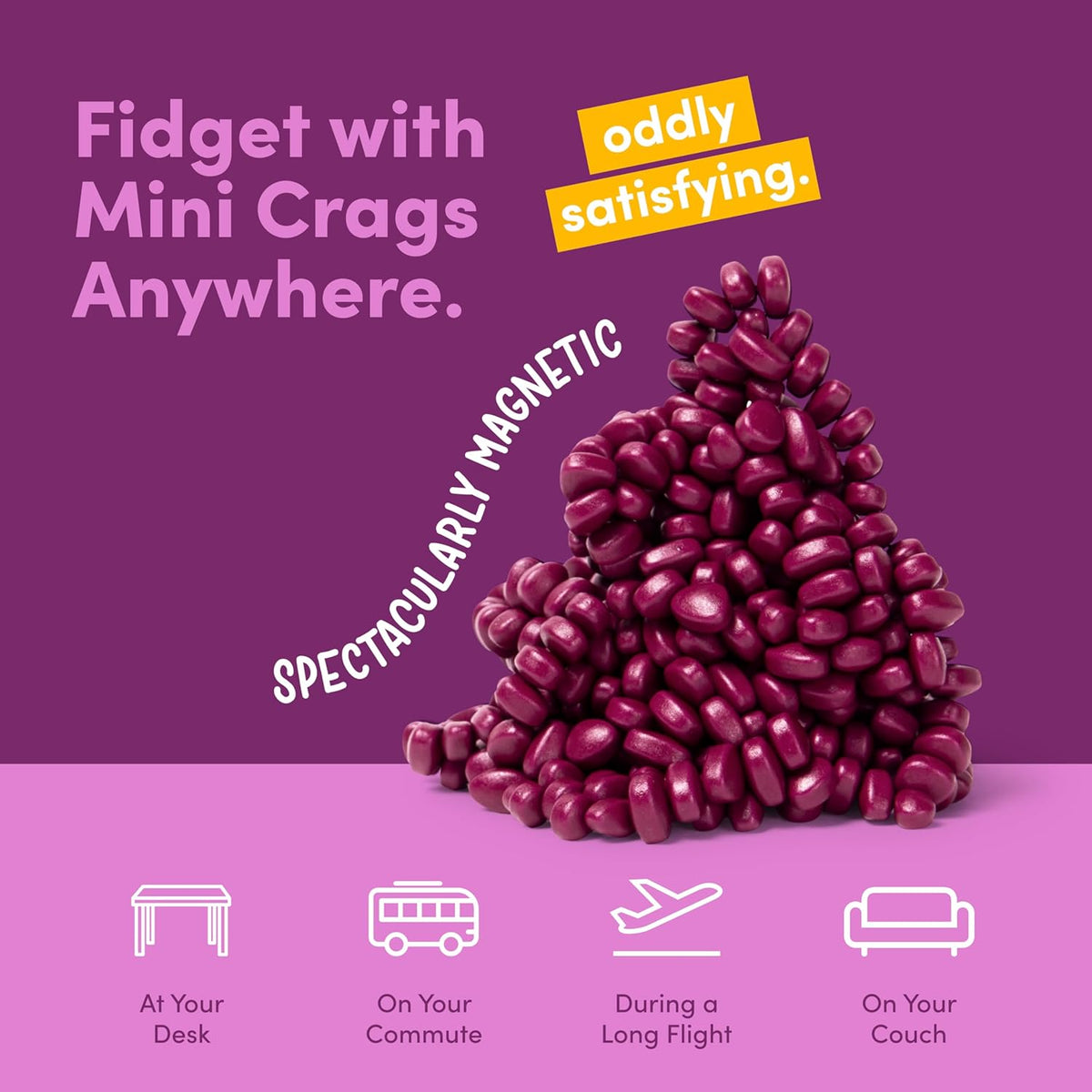 Speks Crags Ferrite Putty, Over 150 Ferrite Stones in a Metal Tin, Seriously Satisfying Fidget Toys