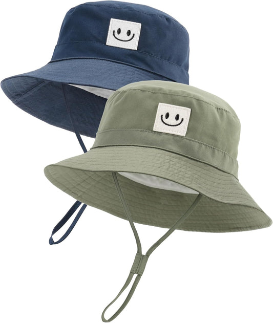 FURTALK Baby Sun Hat Smile Face Toddler Boys Girls Bucket Hat 0-5 Years Kids UPF 50+ Sun Protection