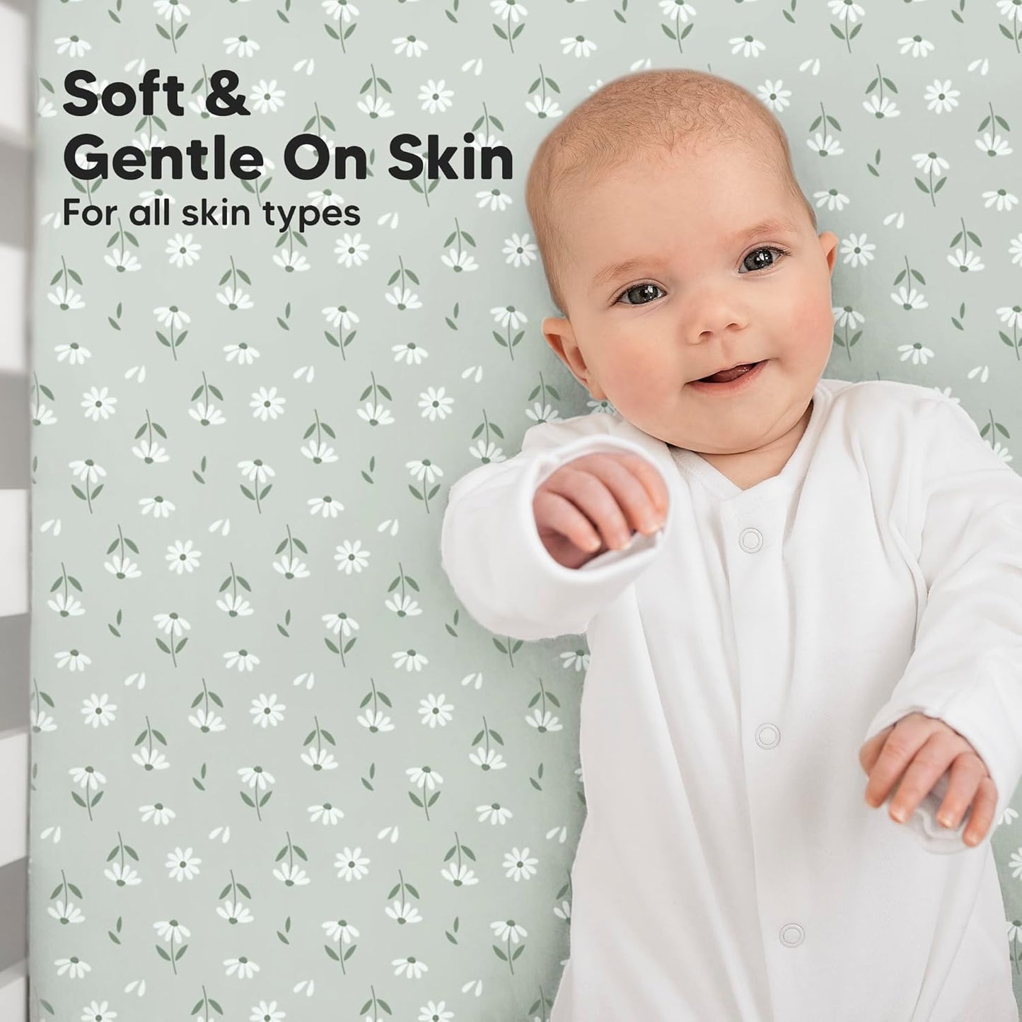 KeaBabies 2-Pack Baby Crib Sheets for Boys, Girls - 52x28 Viscose Derived from Bamboo Toddler Bed