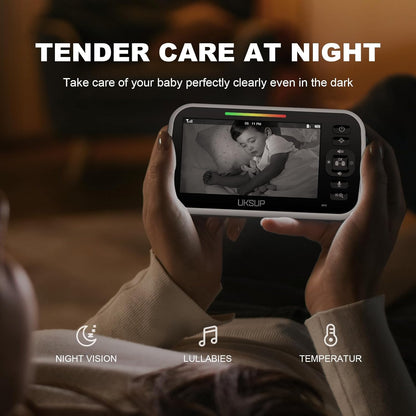 Baby Monitor with Camera and Audio- Video Baby Monitor with 960ft Long Range, Remote Pan-Tilt-Zoom