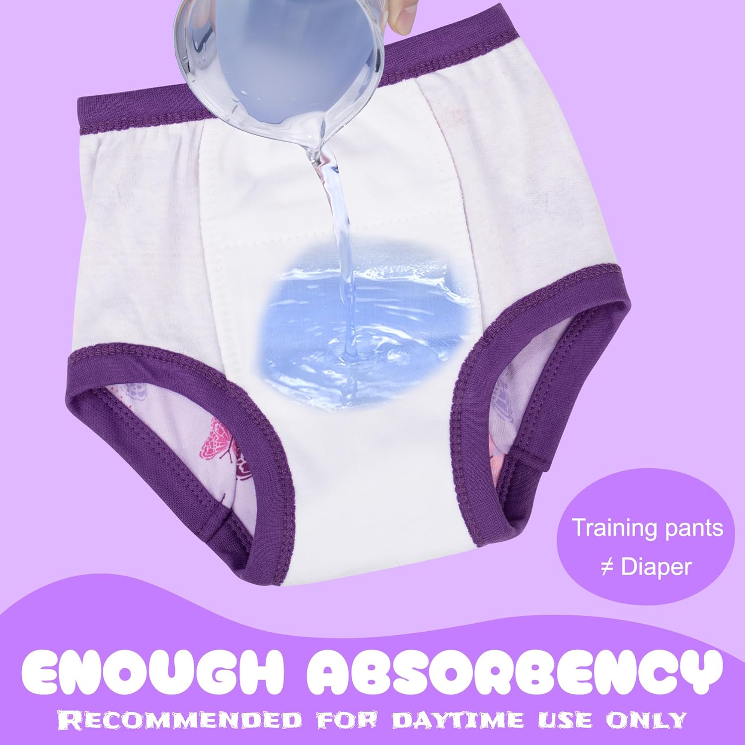 BIG ELEPHANT Toddler Training Pants, Soft Cotton Absorbent Training Underwear for Baby Boys & Girls