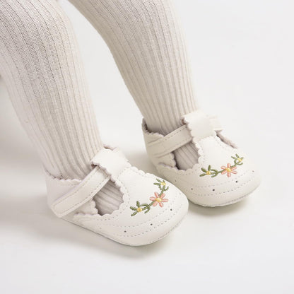 Baby Shoes Mary Jane Flats Non Slip Soft Sole Infant Toddler Sneakers First Walkers Party Christmas