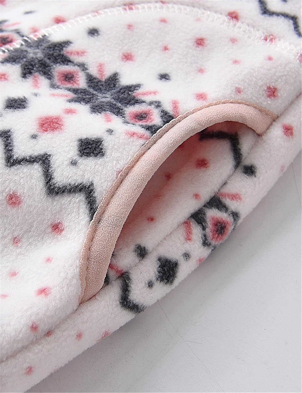 Kids Printed Polar Fleece Jacket Toddler Baby Boys Girls Autumn Winter Warm Sherpa Lining Outerwear