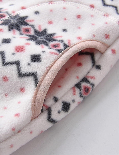 Kids Printed Polar Fleece Jacket Toddler Baby Boys Girls Autumn Winter Warm Sherpa Lining Outerwear