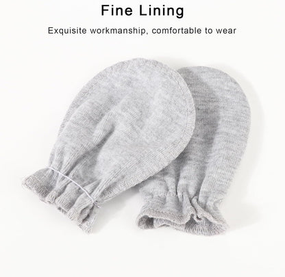 Newborn Baby Mittens No Scratch Cotton Elastic Wrist Gloves Infant Toddler Mittens for Baby Boy