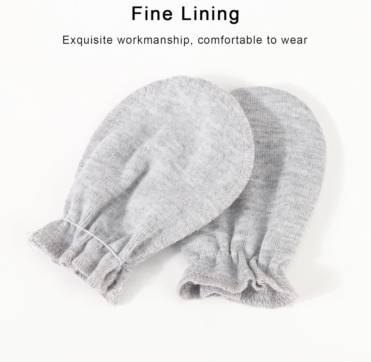 Newborn Baby Mittens No Scratch Cotton Elastic Wrist Gloves Infant Toddler Mittens for Baby Boy