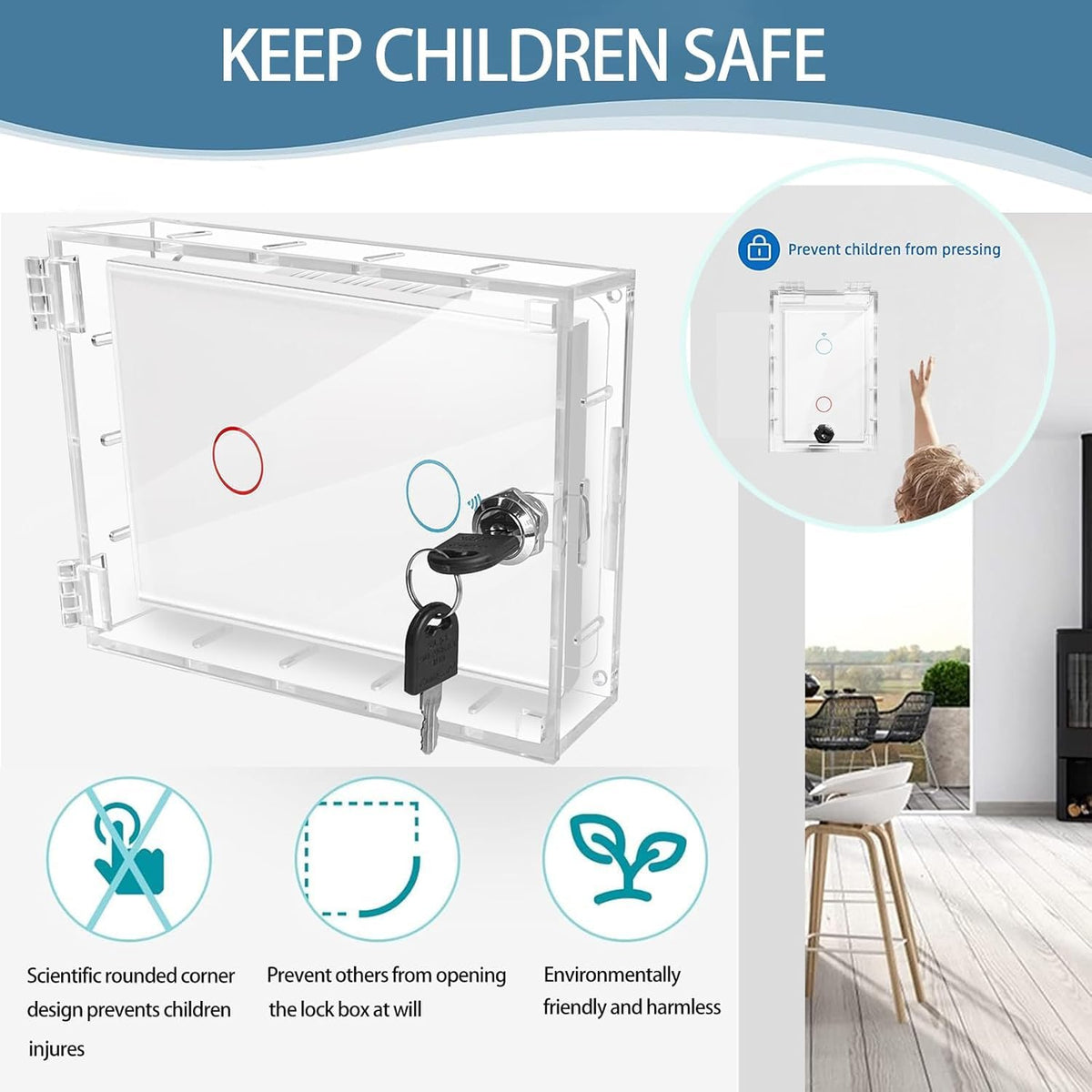 Switch Cover,Baby Proof Light Outlet Covers,Child Safety Switch Plate Guard,Wall Plug Box,Kids