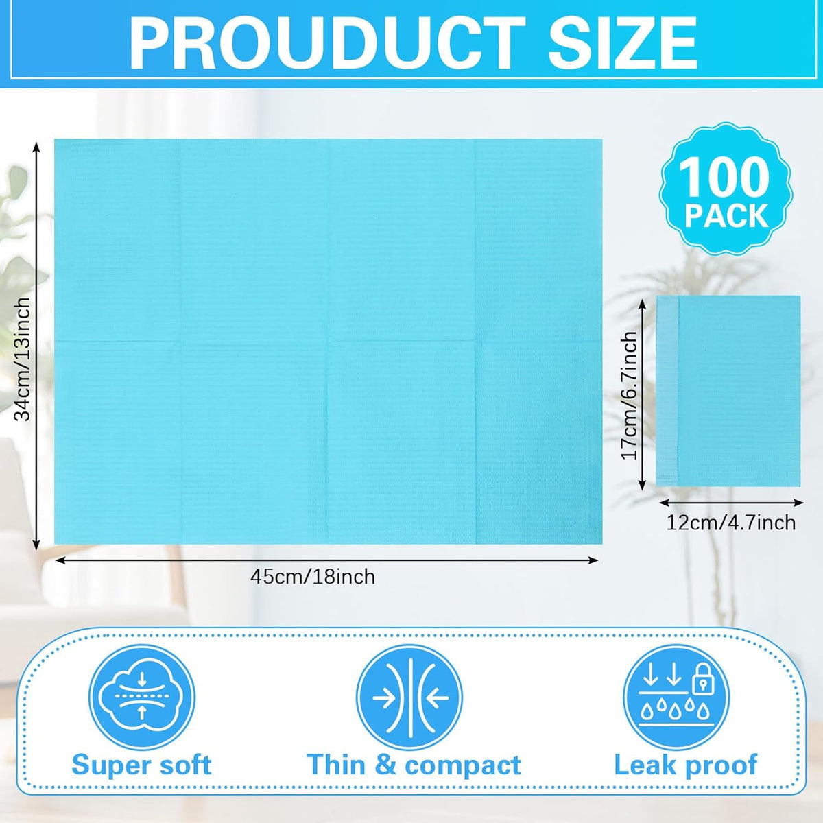 100pcs Disposable Changing Liner 2-ply Baby Changing Station Pad Disposable Changing Pads Diaper
