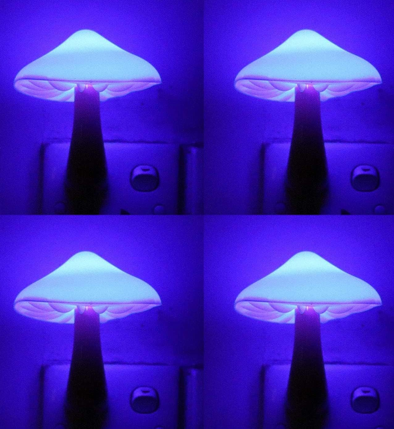 AUSAYE 4 Pack Plug in Night Light, Mushroom Light LED Nightlights for Kids, Adults, Bedroom
