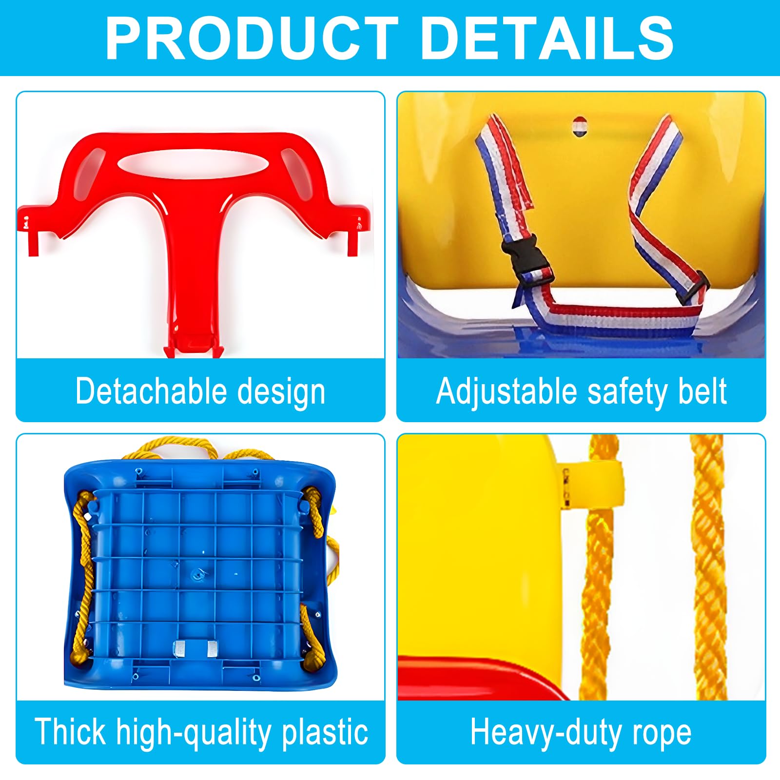 Foldable Toddler Swing Set for Indoor & Outdoor Use