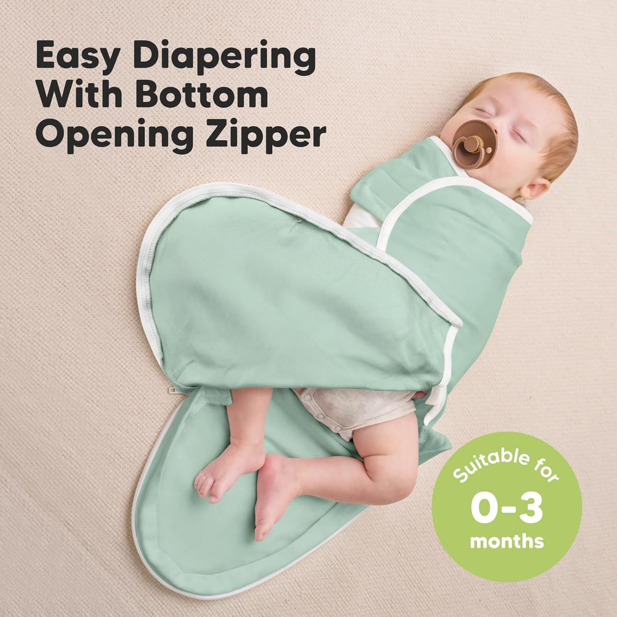 Baby Swaddle Sleep Sacks with Zipper - 3-Pack Swaddles for Newborns 0-3 Months, Infant, Baby Girls