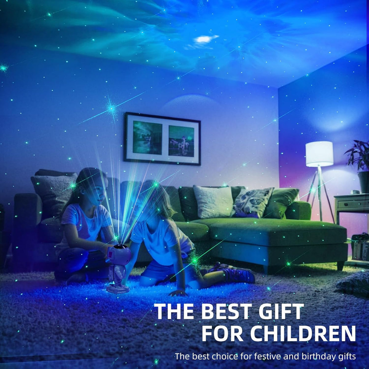 Astronaut Galaxy Projector Night Light for Kids Room,Bedroom Decoration, LED Lights, Star Projector