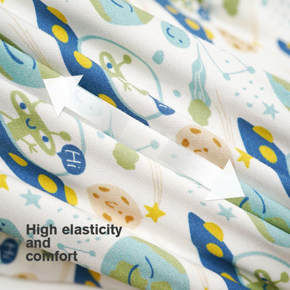 Teach Leanbh Toddler Unisex Baby Bamboo Viscose Pajamas 2 Way Zipper Short Sleeve Footless Romper