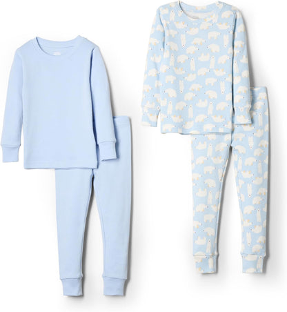 Amazon Essentials x Sofia Grainge Unisex Babies, Toddlers and Kids' Snug-Fit Cotton Pajamas, Pack