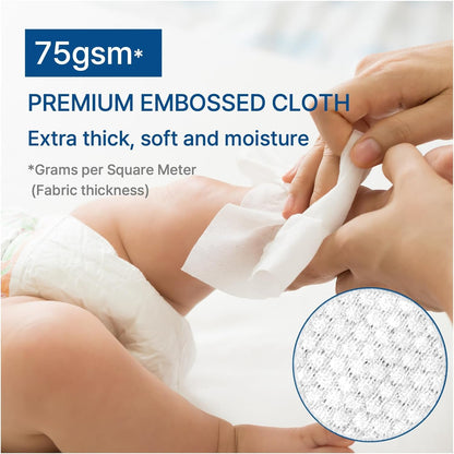 BEBESUP- Korea’s #1 Signature Baby Wipes - Hypoallergenic Water-based Unscented Alcohol-Free