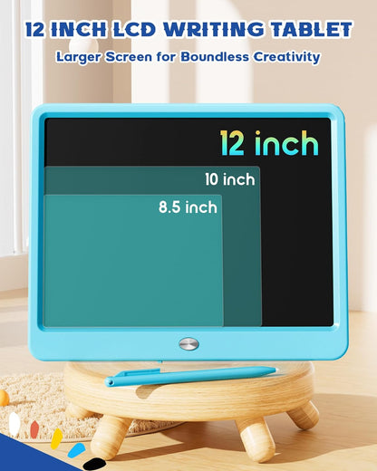 Bravokids 12 Inch LCD Writing Tablet for 3 Year Olds - Electronic Drawing Pad and Doodle Board as