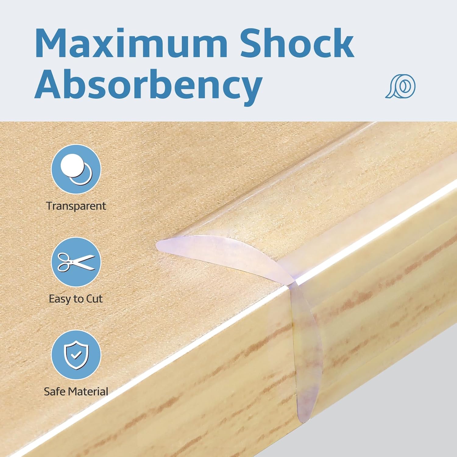 Edge Corner Protector Baby Proofing 6.6ft (2M) with 8 Corners, Clear Soft Corner Protectors Baby