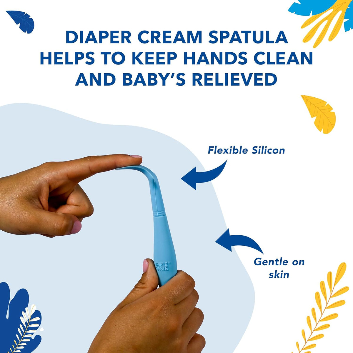 Triple Paste Diaper Rash Cream and Spatula Bundle - 16 oz Zinc Oxide Ointment and Spatula