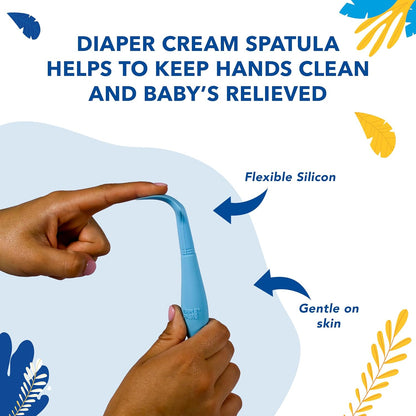 Triple Paste Diaper Rash Cream and Spatula Bundle - 8 oz Zinc Oxide Ointment and Spatula Treatment