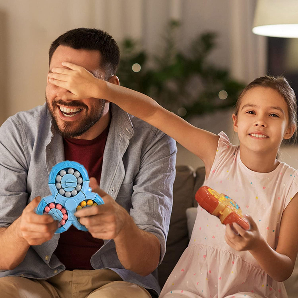 Magic Bean Rotating Brain Teaser Finger Puzzle Toy,Boys Girls Handheld Spinner Stress Anxiety