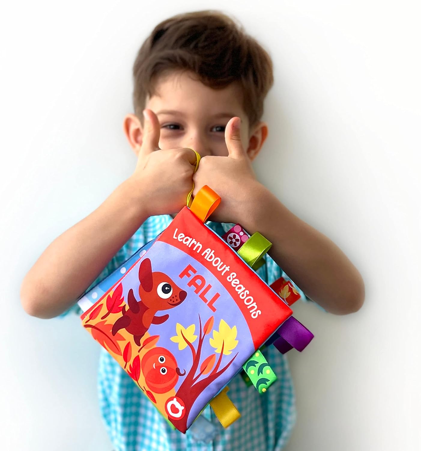 Cloth Books for Babies - Learn About Seasons, Playful Illustrations, Crinkle Pages & Cute