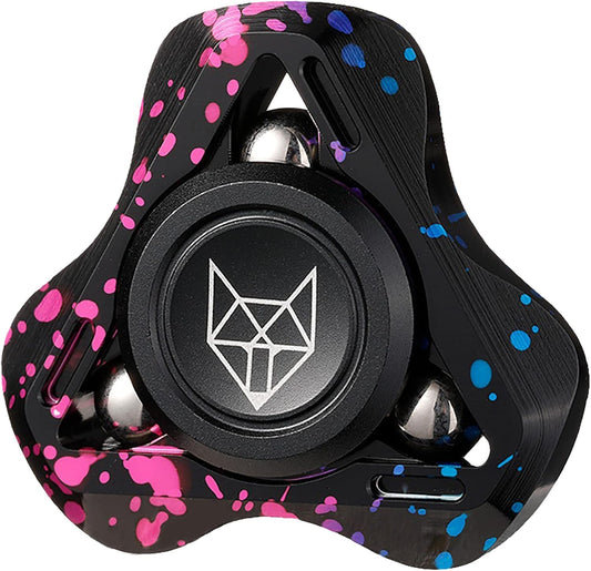 FREELOVE Metal Fidget Spinner for Adults, Upgraded Fox, Stainless Steel Fidget Toys, High Spin Long