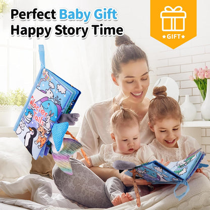 Jollybaby Baby Cloth Books, Touch & Feel Crinkle Soft Books, for Infants Babies, Toddler Early