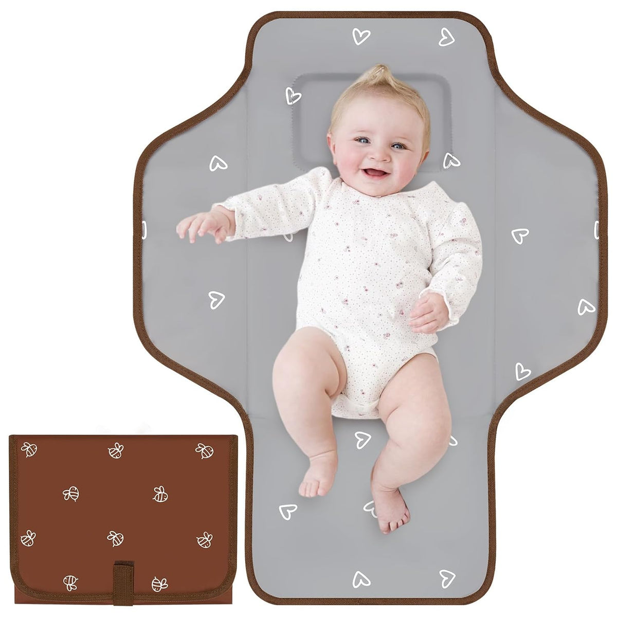 Portable Diaper Changing Pad, Waterproof Baby Changing Mat, Foldable Travel Baby Changing Station