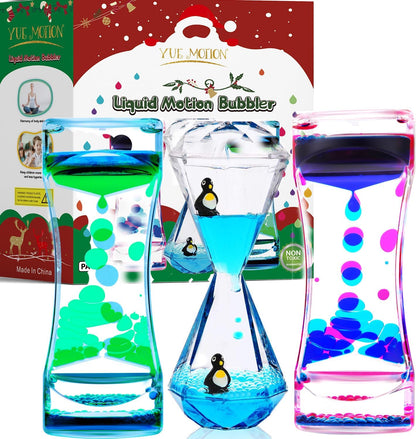 YUE MOTION Liquid Motion Bubbler - Calming Toys for Kids and Adults - Liquid Hourglass - Handheld