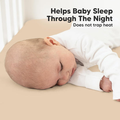 KeaBabies 2-Pack Organic Crib Sheets for Boys, Girls - 52x28 Fitted Crib Mattress Sheet Neutral