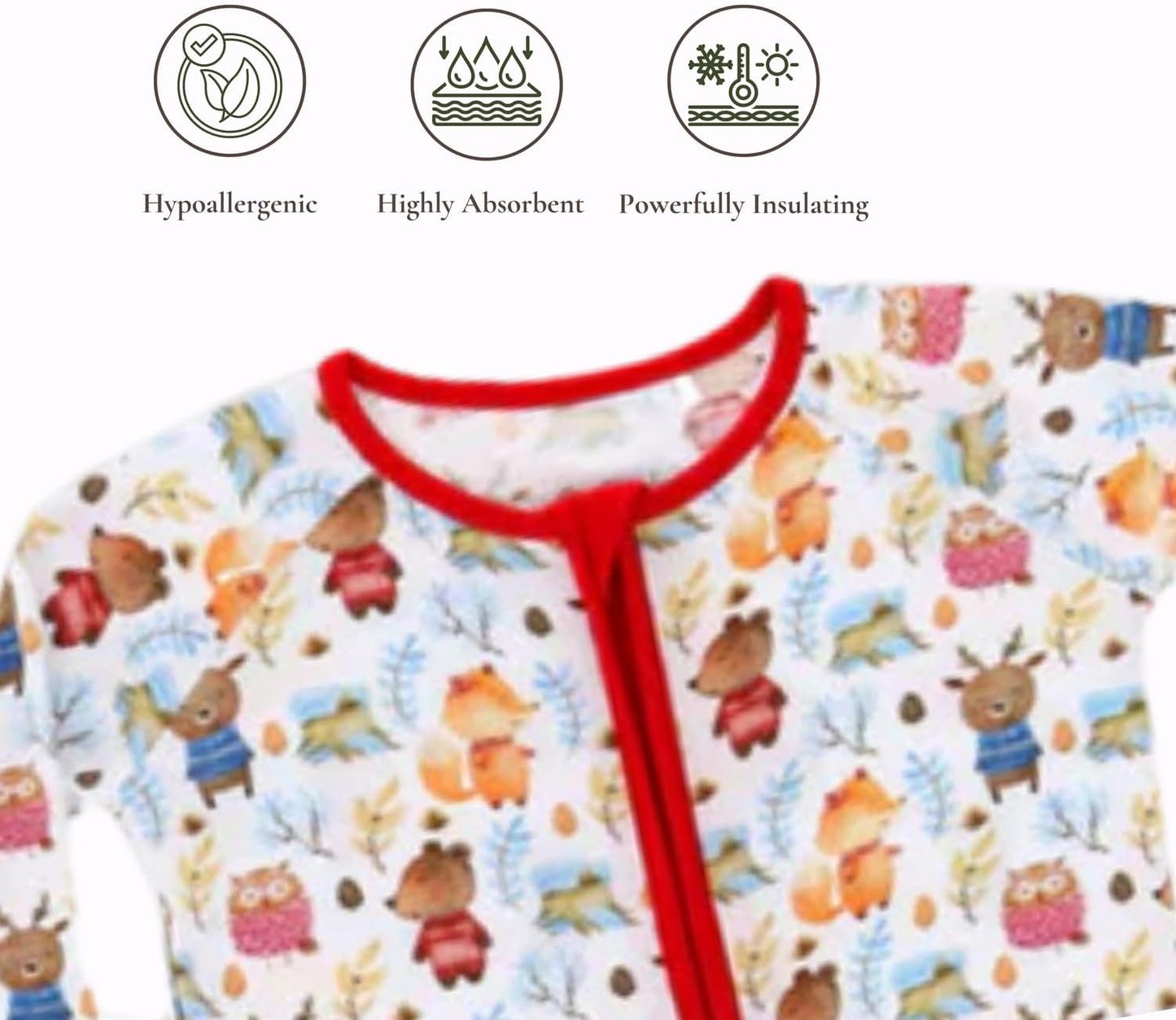 Baby Romper Long Sleeves for 3-24 Month Boys & Girls | 95% Bamboo Viscose Baby Rompers Two-Way