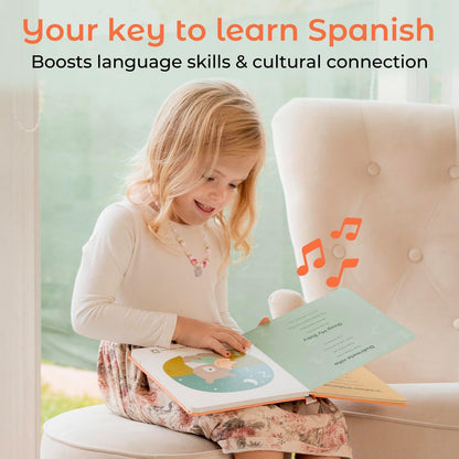 Cali's Books Spanish Book for Toddlers 1-3 - Musical Books for Kids, Interactive Baby Sound Book