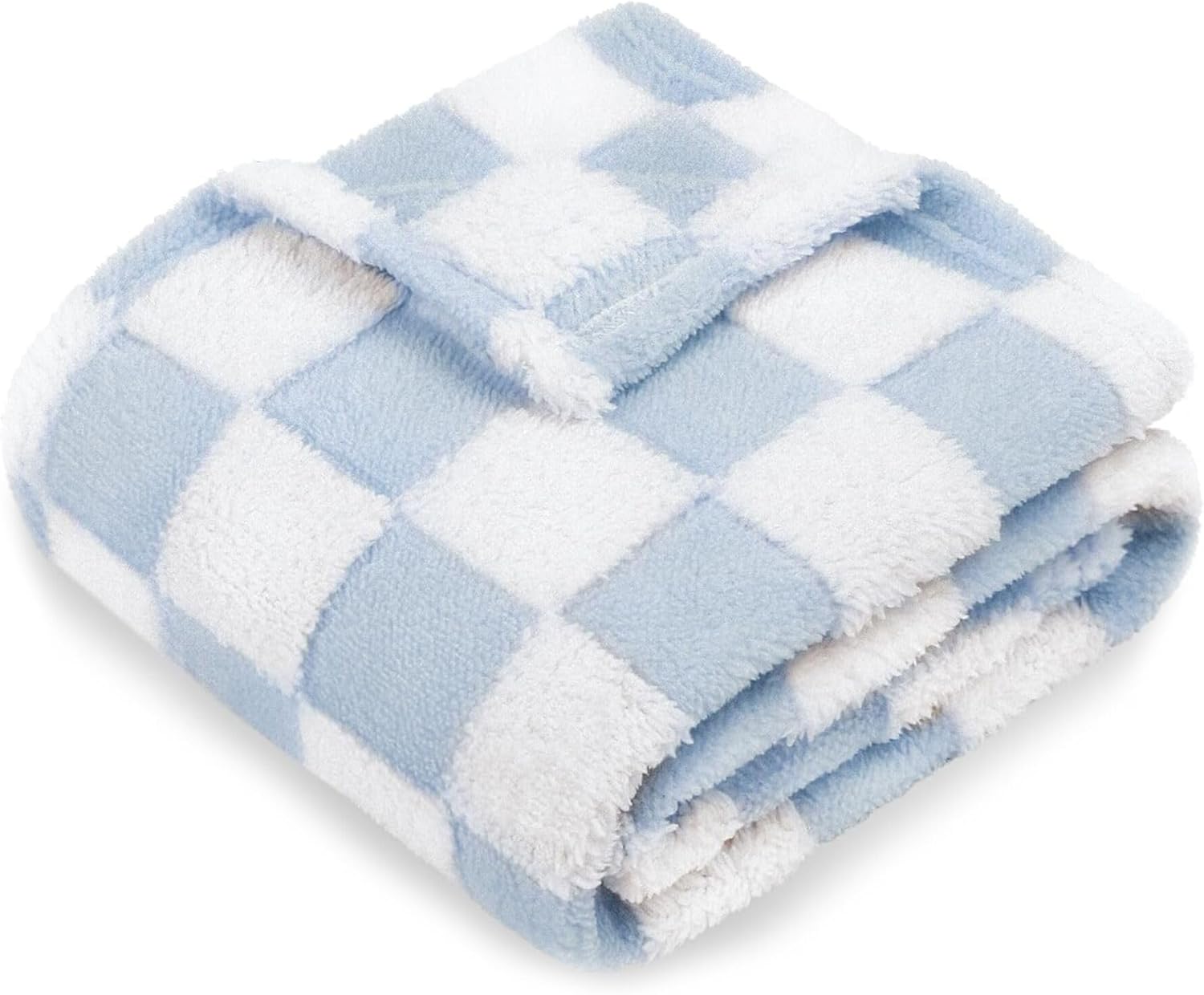 HOMRITAR Checkered Baby Blanket for Boys Girls Warm Cozy Reversible Checkerboard Toddler Blankets