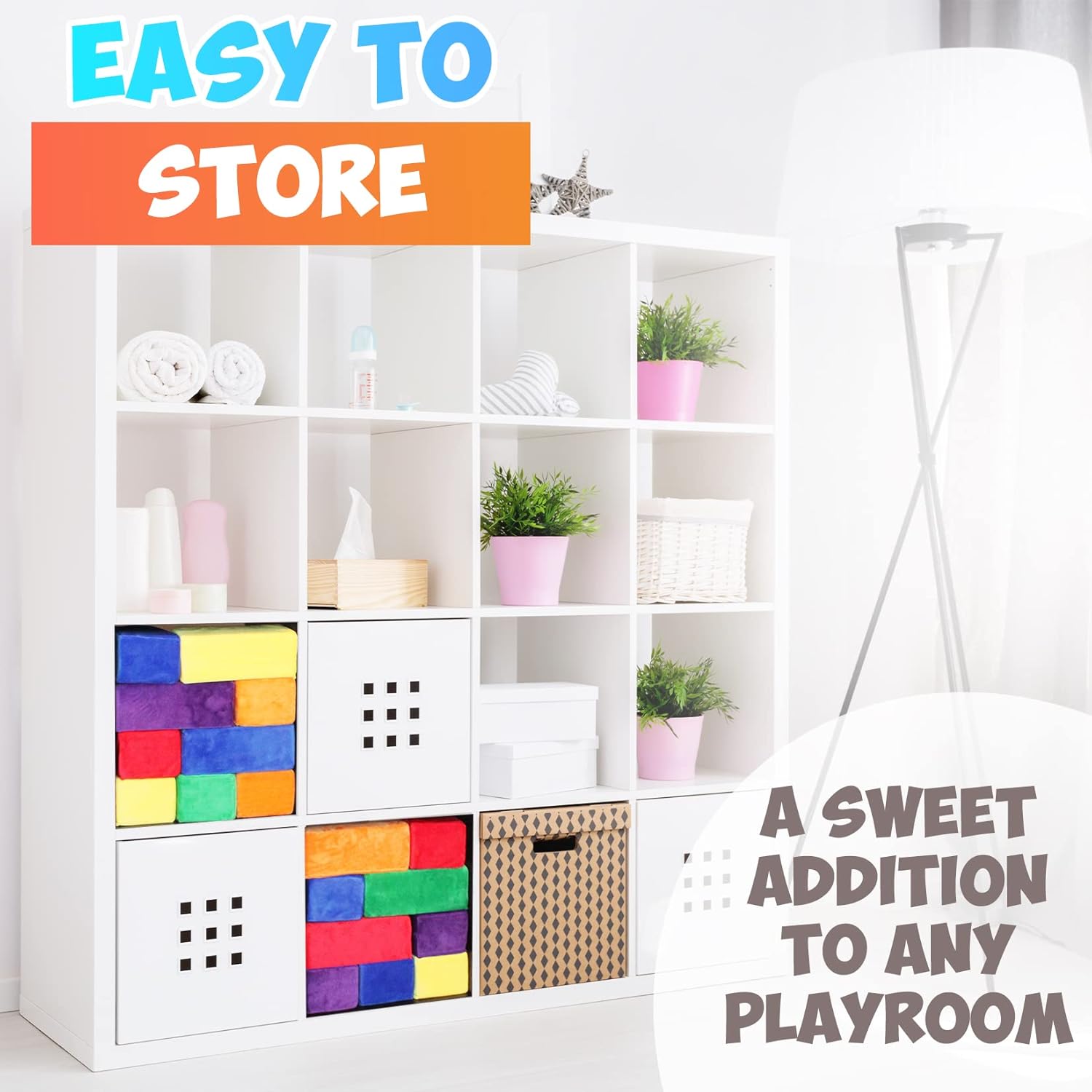 The Original Premium Plush Building Block for Kids - Certified Safe Foam Blocks in Luxuriously Soft