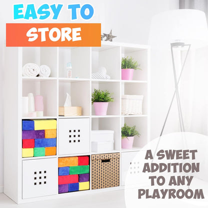 The Original Premium Plush Building Block for Kids - Certified Safe Foam Blocks in Luxuriously Soft