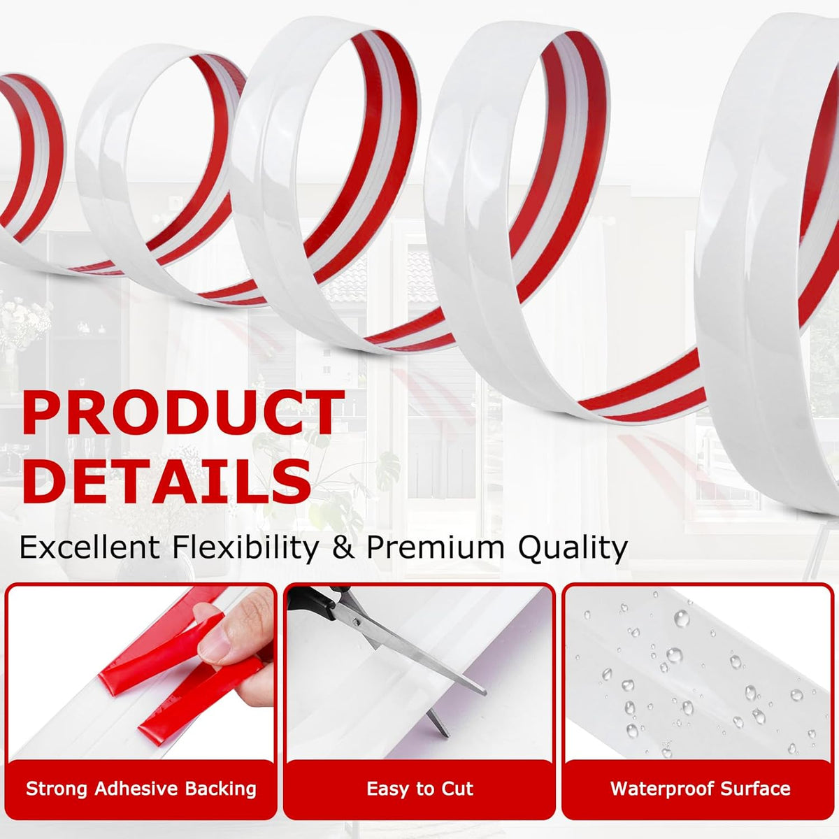 Flexible Wall Corner Protector Moulding Trim Peel and Stick Wall Corner Guards Edge Protector Self