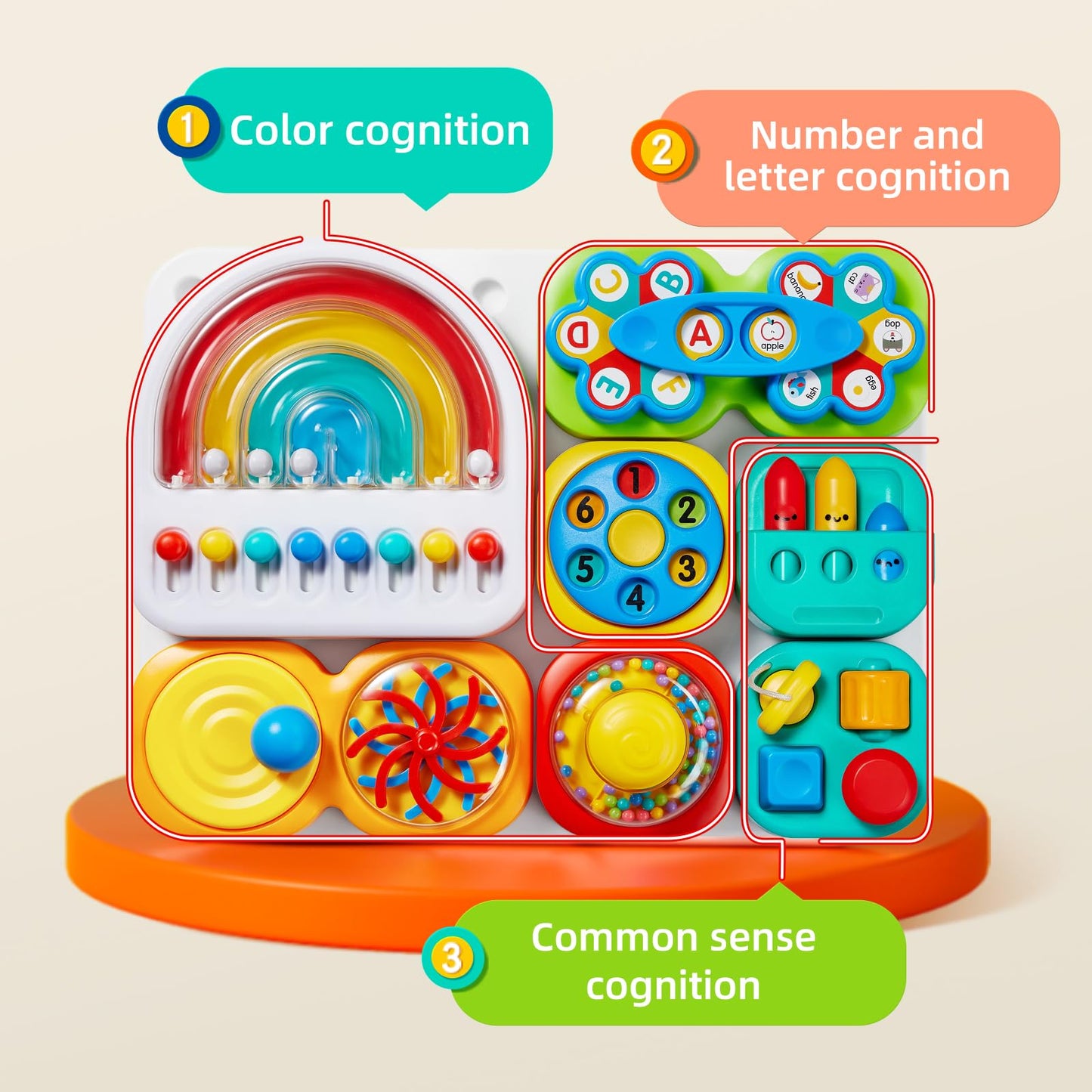 auby Busy Board 3.0 Detachable & Assemblable Toy for Toddlers 1+