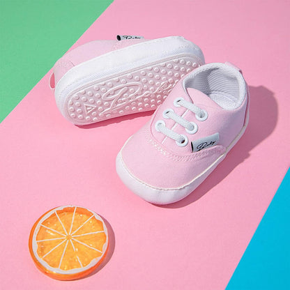 Morbido Infant Baby Boys Girls Canvas Sneaker Toddler Slip On Anti Skid Newborn First Walkers Candy