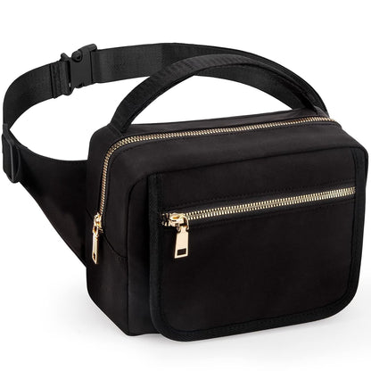 printe Small Diaper Bag with Portable Changing Pad, Crossbody Women Waist Bag with Wipes Pocket for