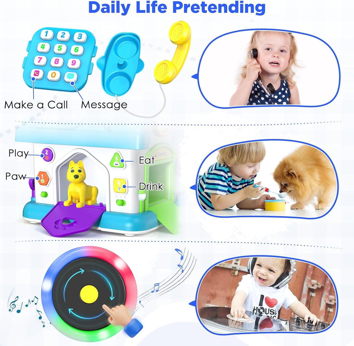 14-in-1 Montessori Toys for 1 Year Old Boy Gifts, Musical Educational Baby Toy 12-18 Month, First