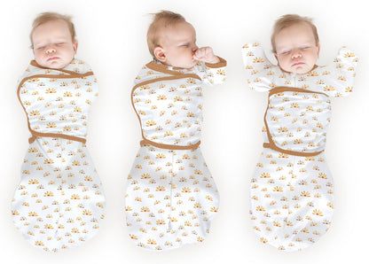 SwaddleDesigns 6-Way Omni Swaddle Sack Arms Up Swaddle for Newborn, More Options to Calm Startle