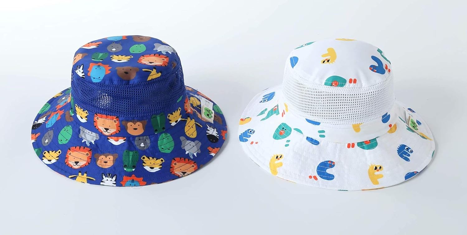 Home Prefer UPF50+ Wide Brim Sun Hat Boys Girls Sun Protection Hat Zoo Beach Swim Safari Bucket Hat