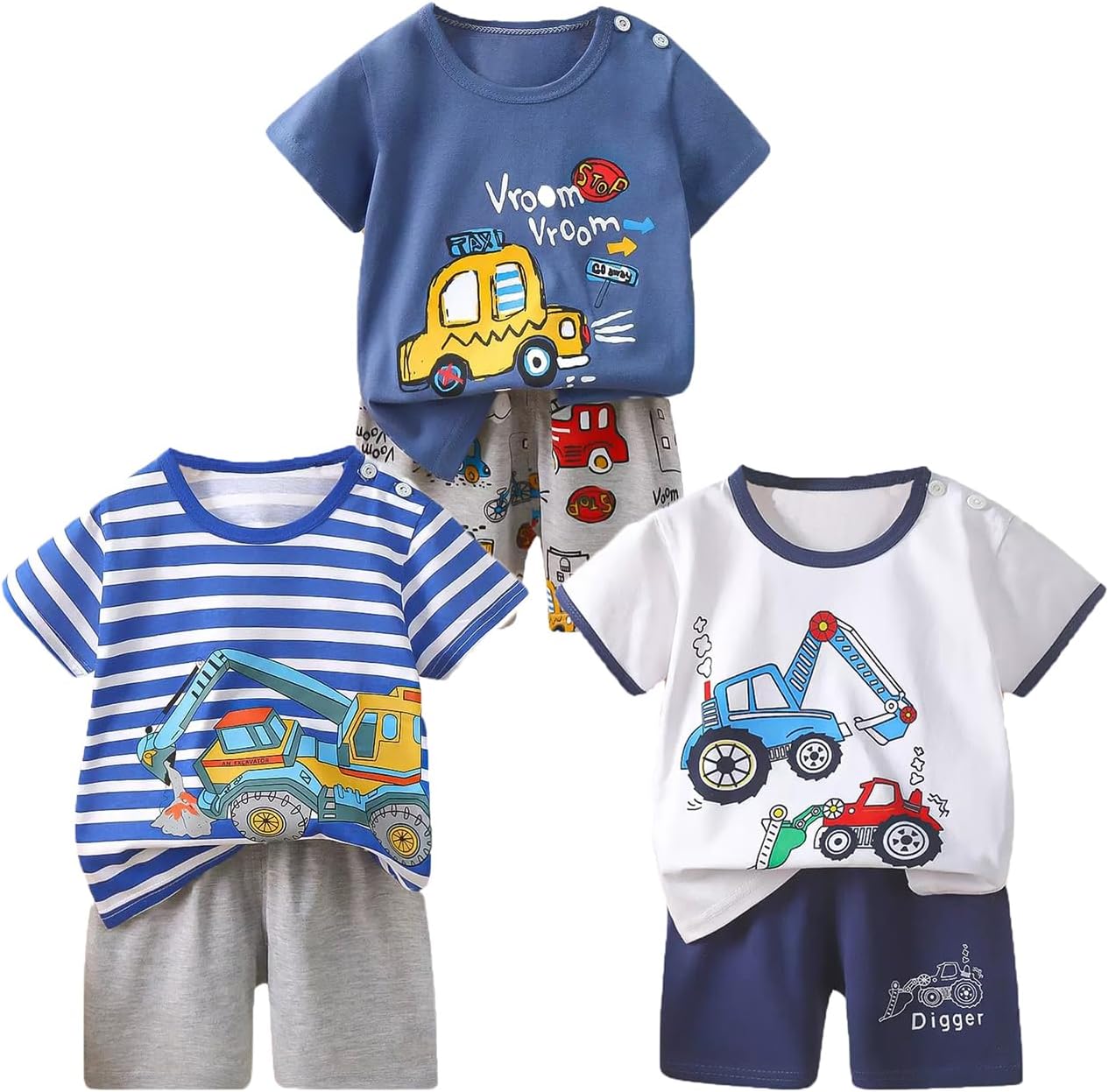 Toddler Baby Boy Clothes for 2t 3t Boys Cute Summer Short Sleeve T-Shirt Tops Shorts Clothes Sets