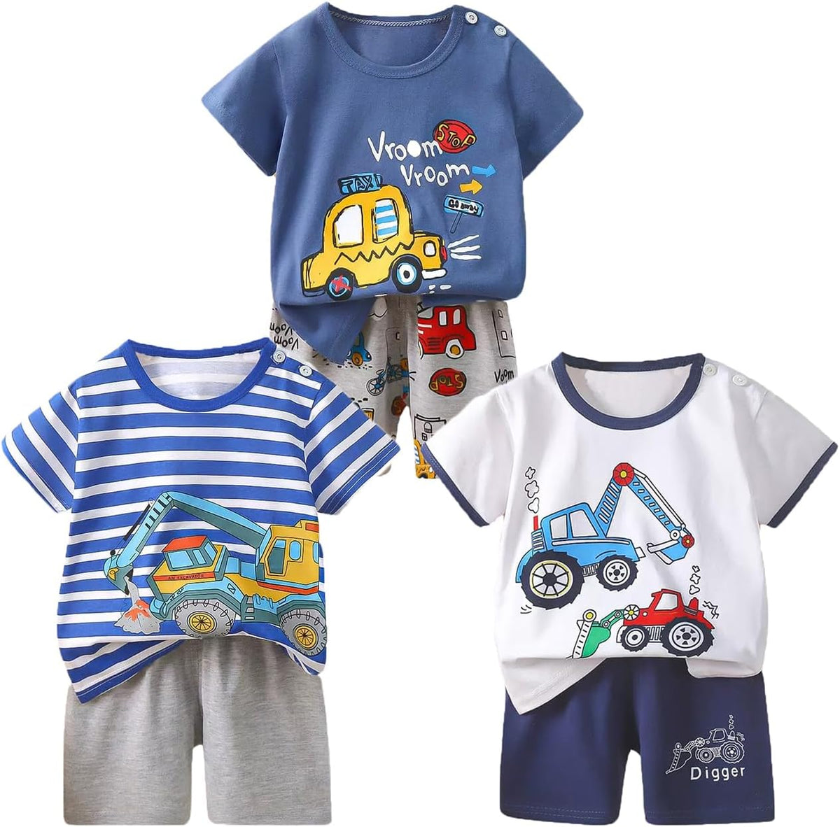 Toddler Baby Boy Clothes for 2t 3t Boys Cute Summer Short Sleeve T-Shirt Tops Shorts Clothes Sets