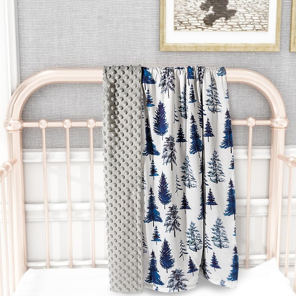 4 Pack Soft Woodland Baby Blankets（30“X40 for Unisex Girls or Boys Breathable Gender Neutral